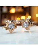 Earrings Zircon Original Vintage 14K Rose Gold Vintage style vec028r